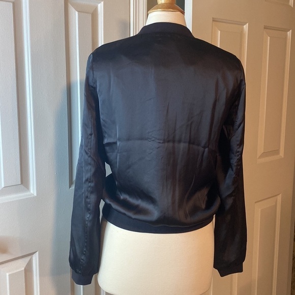 NWT She + Sky Black “Silky” Zip Up Jacket Size Small - Picture 6 of 8